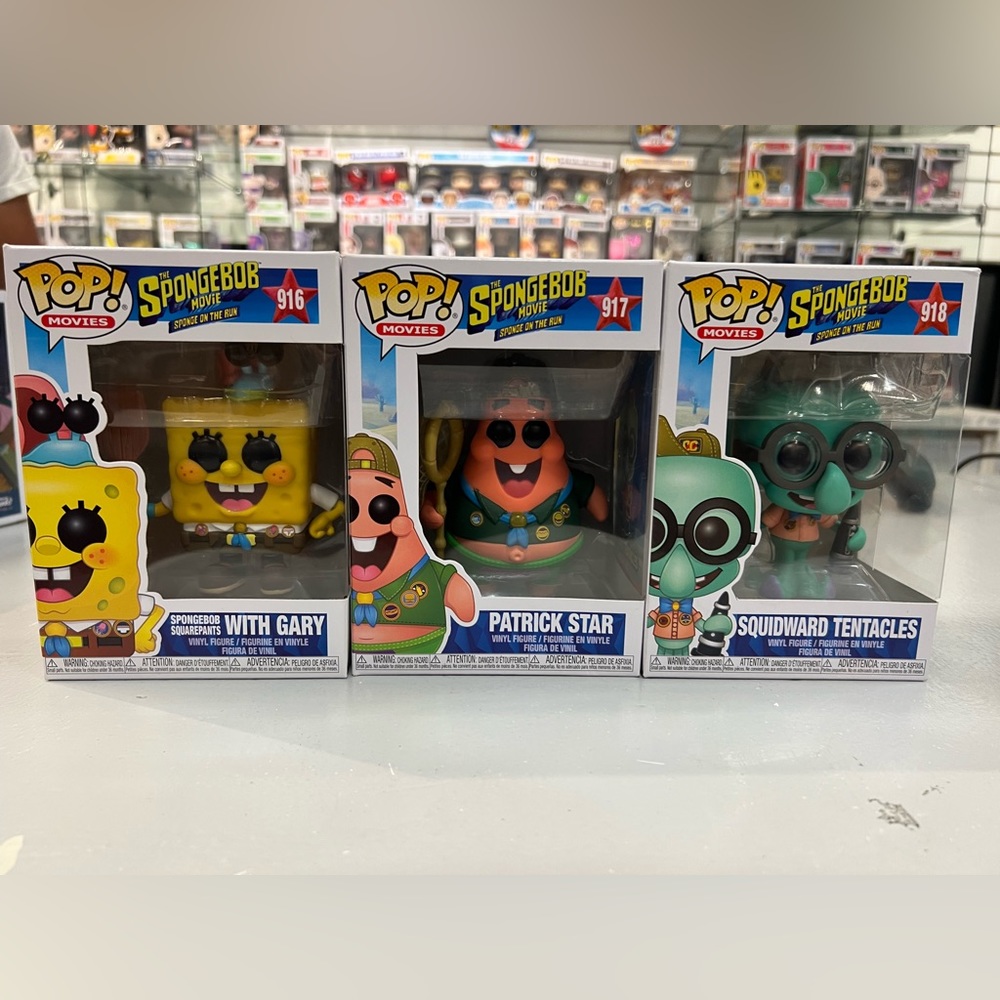 SpongeBob set of 3 funko pops